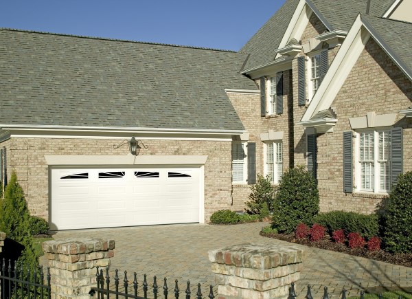 white double garage doors by Texas Overhead Doors