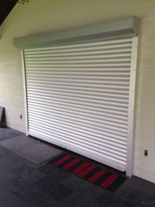 closed home security shutter